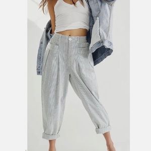 Free People Make a Stand Seersucker Trousers